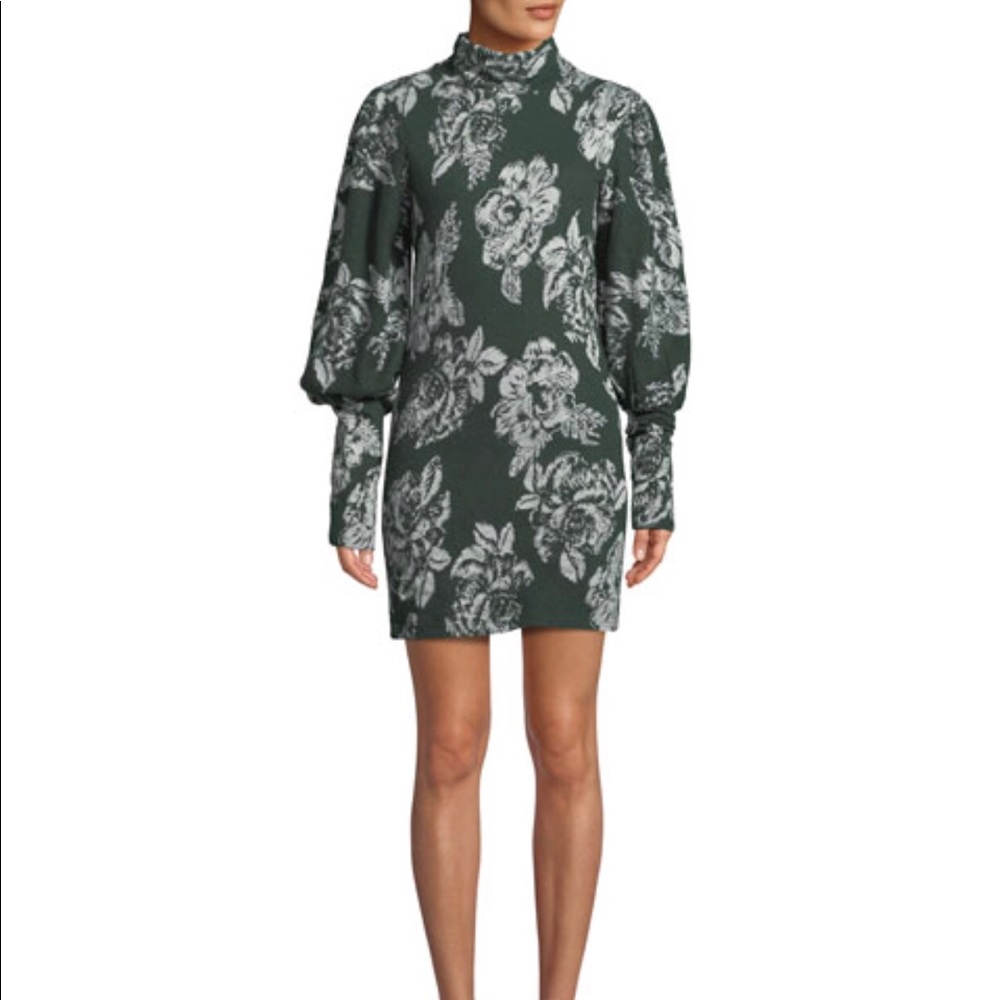 Free people Balloon-Sleeve Sweater Dress, Green